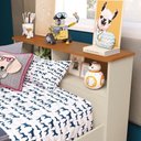 Ver imagem 3 de Quarto Infantil CB1495 com Cama Guarda-Roupa e Mesa MDP BP Argila-Jequetiba Kappesberg
