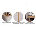 Ver imagem 6 de Aparador Buffet 4 Portas Pés de Madeira Retrô para sala de jantar Eva Cimol Off White/Nature ii - 10