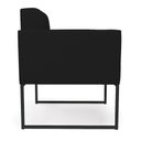 Ver imagem 4 de Kit 2 Poltronas Elisa Linho Base Metálica Industrial Preto - D'Rossi A79 Preto