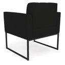 Ver imagem 3 de Kit 2 Poltronas Elisa Linho Base Metálica Industrial Preto - D'Rossi A79 Preto