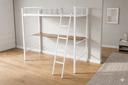 Ver imagem 2 de Beliche Suspenso Solteiro com Mesa Branco