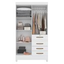 Ver imagem 5 de Guarda Roupa Sobral 110cm 4 Portas Branco Flex com Espelho Moval