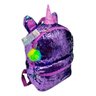 Mochila Paetê Lantejoula Unicórnio Muda De Cor Cg2035 Roxa - 7