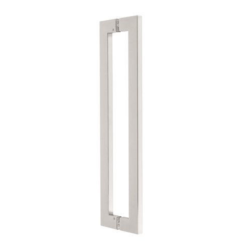 Puxador Porta de Madeira ou Vidro Transversal 2cm x 4cm Inox 304 - Polido Loja da Indústria 440mm x 