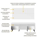 Ver imagem 6 de Rack com Painel Tv até 65" Espelho e Pés Retrô Multimóveis
