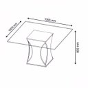 Ver imagem 5 de Conjunto Sala de Jantar Mesa Tampo em Vidro Andréia 4 Cadeiras Milena Espresso Móveis