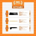 Ver imagem 2 de Kit 3 Bandeja Prateleira 30x91 Gôndolas New Plus Preto Porta Etiqueta Amarelo Sa Gôndolas