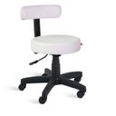 Ver imagem 1 de Cadeira Mocho Giratória Couríssimo Branco