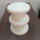 Ver imagem 2 de Banqueta Banco Decorativo Jardim Gardem Cerâmica 45x33x33cm Creme