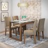 Conjunto Sala de Jantar Mesa Tampo em Vidro Anita 4 Cadeiras Milena Espresso Móveis - 2