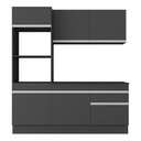 Ver imagem 5 de Armário de Cozinha Compacta 3 Peças com Rodapé Mp2177 Made Multimóveis Preto/branco
