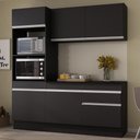 Ver imagem 2 de Armário de Cozinha Compacta 3 Peças com Rodapé Mp2177 Made Multimóveis Preto/branco