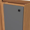 Ver imagem 4 de Balcão de Canto Reto Kappesberg Pixel 1 Porta Canela/cinza Sagrado 98cm