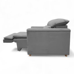 Poltrona Cadeira do Papai Reclinável Retrátil Onix Suede Cinza - Loja Sheep - 4