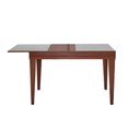 Ver imagem 6 de Mesa de Jantar 1,20m Extensível 1,80m Gênova em Madeira Maciça Imbuia Tampo em Vidro Off White