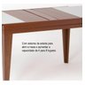 Mesa de Jantar Extensível 1.20 a 1.80 com Vidro Pés Madeira Gênova:imbuia/off White - 6