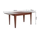 Ver imagem 3 de Mesa de Jantar 1,20m Extensível 1,80m Gênova em Madeira Maciça Imbuia Tampo em Vidro Off White