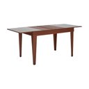 Ver imagem 1 de Mesa de Jantar 1,20m Extensível 1,80m Gênova em Madeira Maciça Imbuia Tampo em Vidro Off White