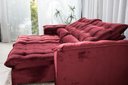 Ver imagem 4 de Sofá Retrátil e Reclinável 2,30m em Tecido Veludo C/ Pillow Nos Braços e Molas Ensacadas Bonel/d33:v