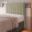 Ver imagem 4 de Cabeceira Cama Box Casal Queen Size Itália 160cm Bege