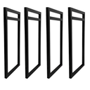 Ver imagem 1 de Suporte para Prateleira Industrial RETANGULO 36,5 x 18,5cm Preto (Metalon 15x15) - 4 Peças