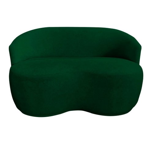 Namoradeira Decorativa Beatriz Orgânica Bouclé Verde