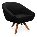 Ver imagem 4 de Kit 01 Namoradeira 02 Lugares e 02 Poltronas Giratória Giovana Suede Base Madeira MM30 - D’Rossi - P