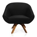 Ver imagem 6 de Kit 01 Namoradeira 02 Lugares e 02 Poltronas Giratória Giovana Suede Base Madeira MM30 - D’Rossi - P