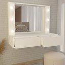 Ver imagem 2 de Penteadeira Suspensa Estrela 2 Gavetas Branco - Panorama Móveis