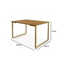 Ver imagem 3 de Mesa de Jantar Steel Estilo Industrial Pés de Aço 120x80cm Dourado/naturale