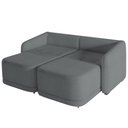 Ver imagem 6 de Sofá Cama para Sala de Estar 2 Lugares 216cm Montserrat K01 Bouclê Cinza - Lyam Decor