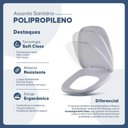 Ver imagem 5 de Tampa de Vaso Polipropileno Mônaco Branco para Bacia Agnes.t