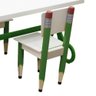 Cadeira Infantil Formato Lápis de Escrever com Borracha:verde - 2