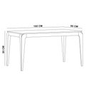 Ver imagem 4 de Mesa de Jantar 6 Lugares Retangular 160cm Tampo MDF Claris N01 Ypê - Lyam Decor