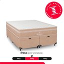Ver imagem 7 de Cama Box Baú Casal Bipartido Bege + Colchão Paris Molas Bege Suede Bege/branco