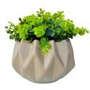 Ver imagem 1 de Vaso cachepot centro de mesa cáqui enfeite moderno c/ planta