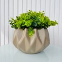 Ver imagem 3 de Vaso cachepot centro de mesa cáqui enfeite moderno c/ planta