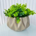 Ver imagem 4 de Vaso cachepot centro de mesa cáqui enfeite moderno c/ planta