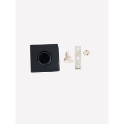 Spot Sobrepor Plafon Box Quadrado Preto + Led Dicróica 6,5w:branco (6500k) - 6