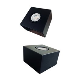 Spot Sobrepor Plafon Box Quadrado Preto + Led Dicróica 6,5w:branco (6500k) - 8