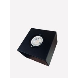 Spot Sobrepor Plafon Box Quadrado Preto + Led Dicróica 6,5w:branco (6500k) - 3