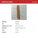 Ver mais imagens de Centro de Mesa Decorativo de Madeira Natural 5x71x24cm Sala Jantar Decoração