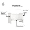 Ver imagem 7 de Berço Americano Mini Cama Mel Branco Brilho - Carolina