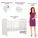 Ver imagem 6 de Berço Americano Mini Cama Mel Branco Brilho - Carolina