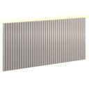 Ver imagem 1 de Painel Decorativo Ripado 230x109x49 Cm Cinza com Led - Matic