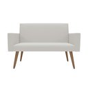 Ver imagem 2 de Kit Sófa 2 Lugares e 2 Poltronas para Sala de Estar Recepção Branco