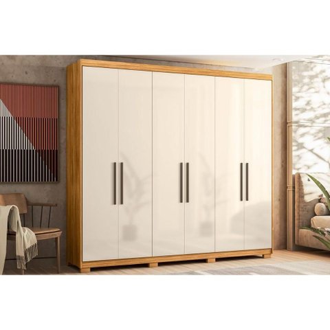 Guarda Roupa Casal 6PTAS c/Pés Venice Plus Cina/Ow Demóbile