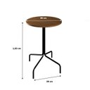 Ver imagem 3 de Mesa Bistrô Barcelona 80cm Marrom Acácia Mel