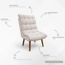 Ver imagem 3 de Kit 2 Poltronas para Sala Decorativa Consultório Clínica Recepção Salão Manicure Sufler Decorativa L