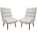 Ver imagem 1 de Kit 2 Poltronas para Sala Decorativa Consultório Clínica Recepção Salão Manicure Sufler Decorativa L